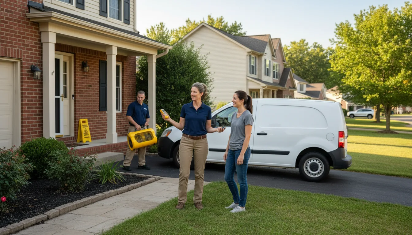 Water restoration image for Dehumidification And Cleanup Services in Moline, MI